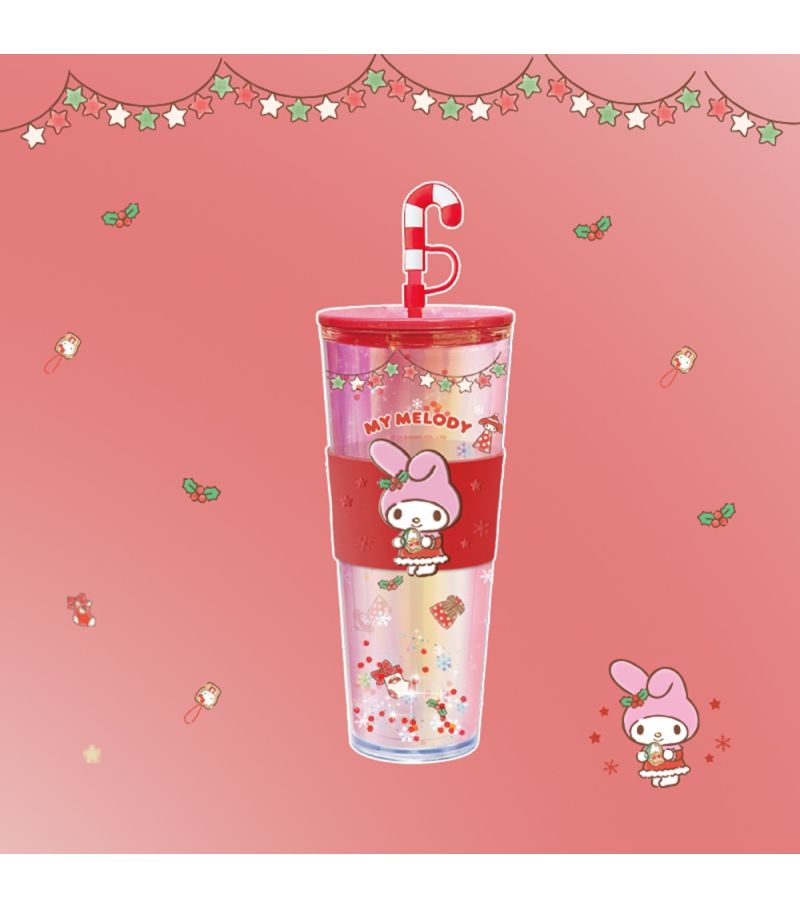 Sanrio Hello Kitty & Friends My Melody Christmas Double Wall Plastic Tumbler