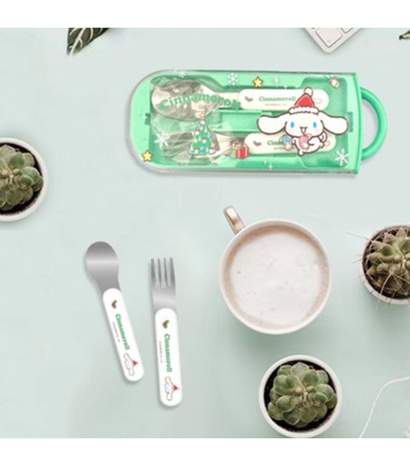 Sanrio Hello Kitty & Friends Cinnamoroll Christmas Flatware Spoon & Fork Set