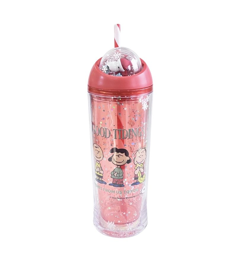 Snoopy Christmas Good Tidings Plastic Tumbler 385ml