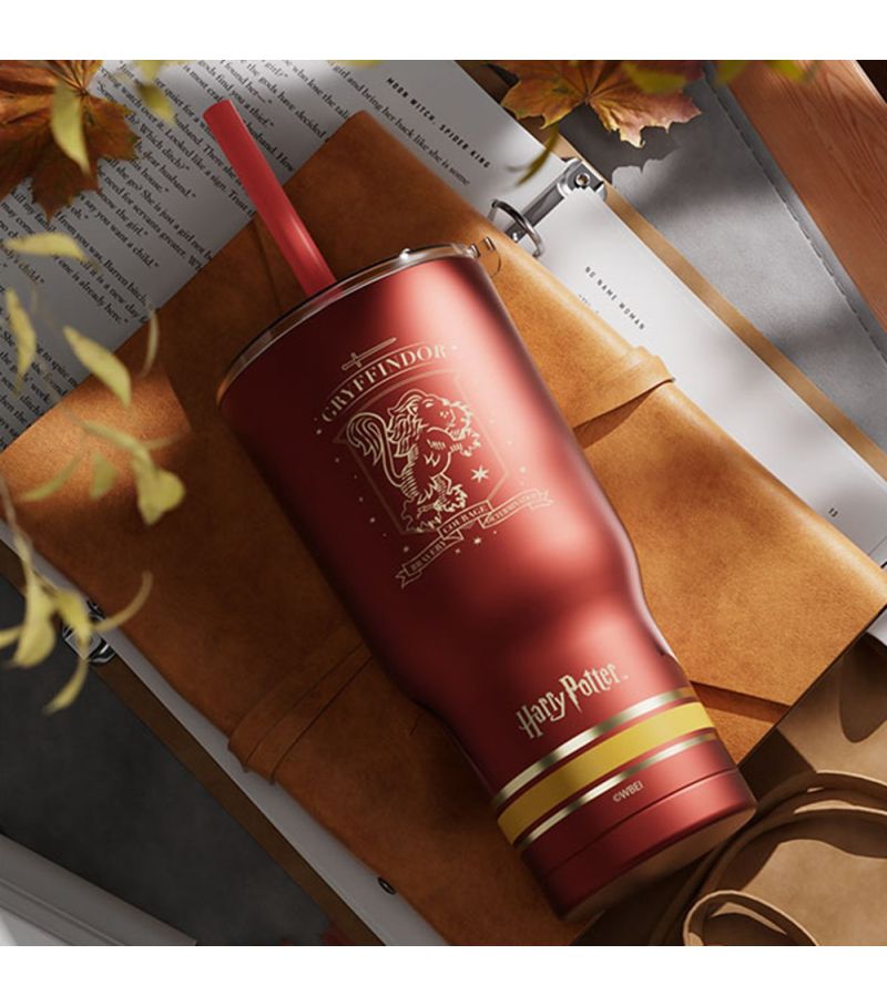 Harry Potter Gryffindor Steel Tumbler With Charm & Straw 580ml