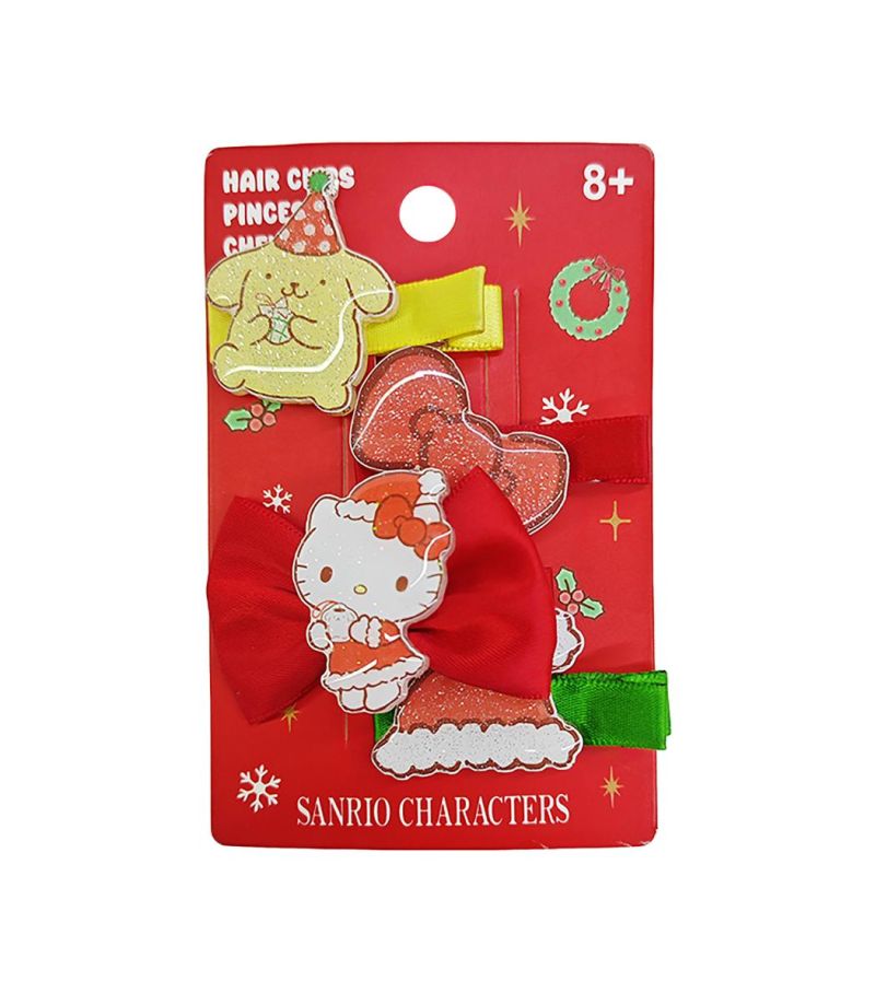 Sanrio Characters Christmas Pack Of 4 Hair Clips
