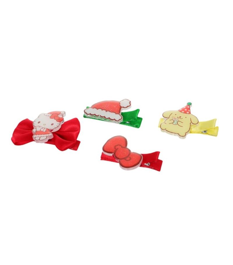 Sanrio Characters Christmas Pack Of 4 Hair Clips