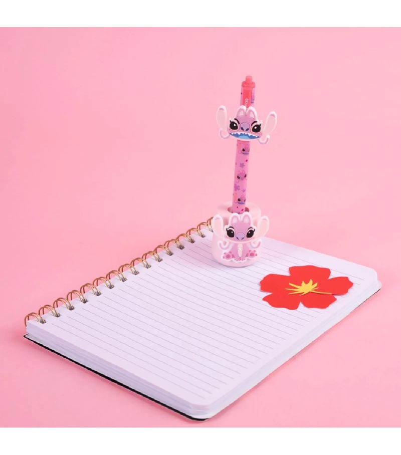 Disney Stitch Collection Angel Figure Ballpoint Pen Set 1.0mm Black Ink