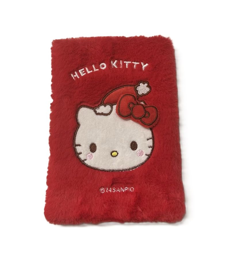 Sanrio Hello Kitty Christmas A5 Embroidered Plush Notebook