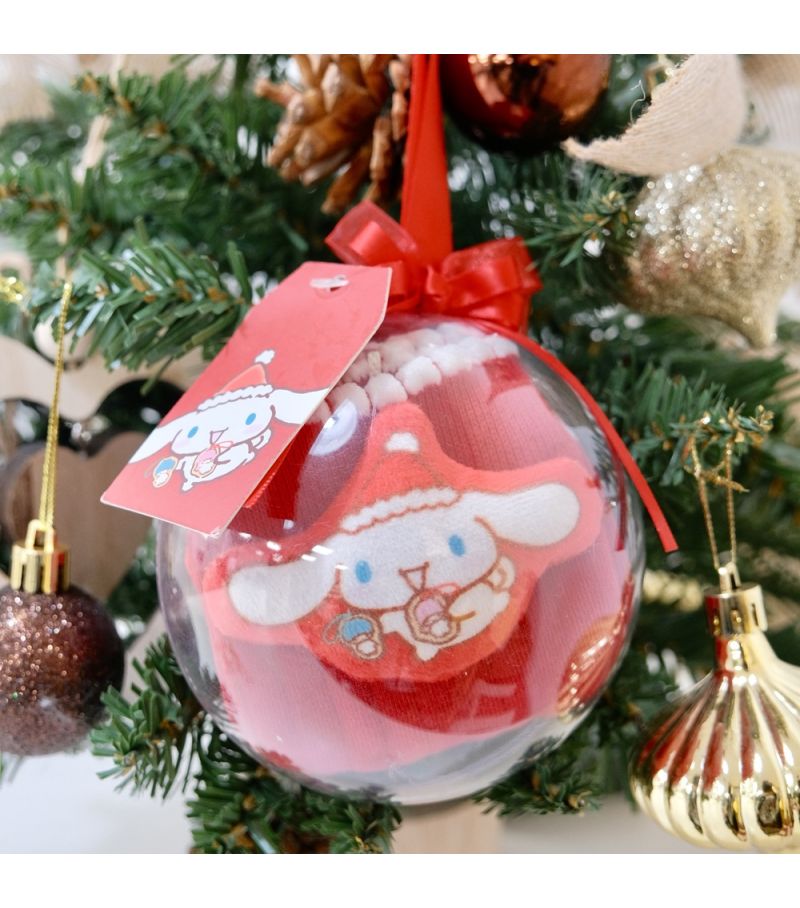 Sanrio Cinnamoroll Christmas Crew Socks Tree Decoration Bauble UK Size 4.5-6.5