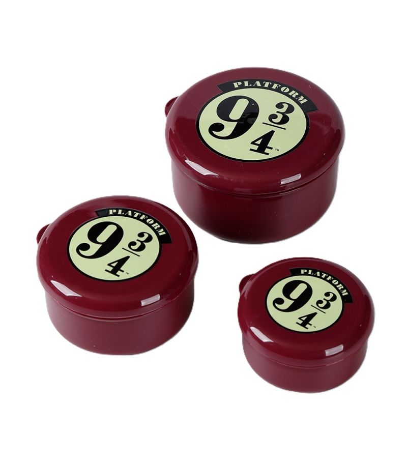 Harry Potter Platform 9 3/4 Food Storage Containers 3 Piece Set