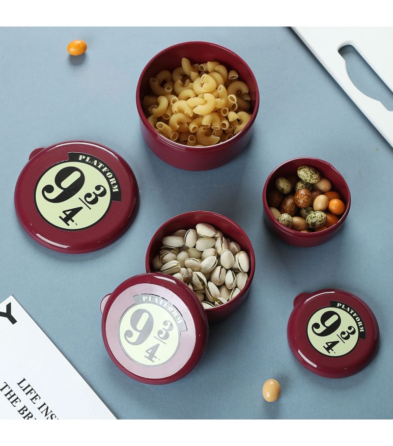 Harry Potter Platform 9 3/4 Food Storage Containers 3 Piece Set