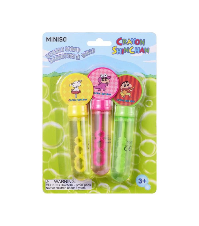 Crayon Shinchan Super Costume Adventure Collection Mini Bubble Wand (3 Pcs)-Muti
