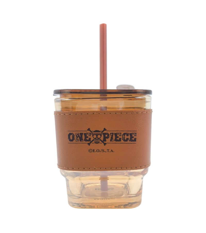 One Piece Classic Collection Glass Mug & Straw 450ml
