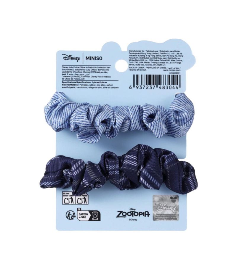 Disney Zootropolis 2 Judy Hopps Police Officer Scrunchie Hair Ties Pack Of 2