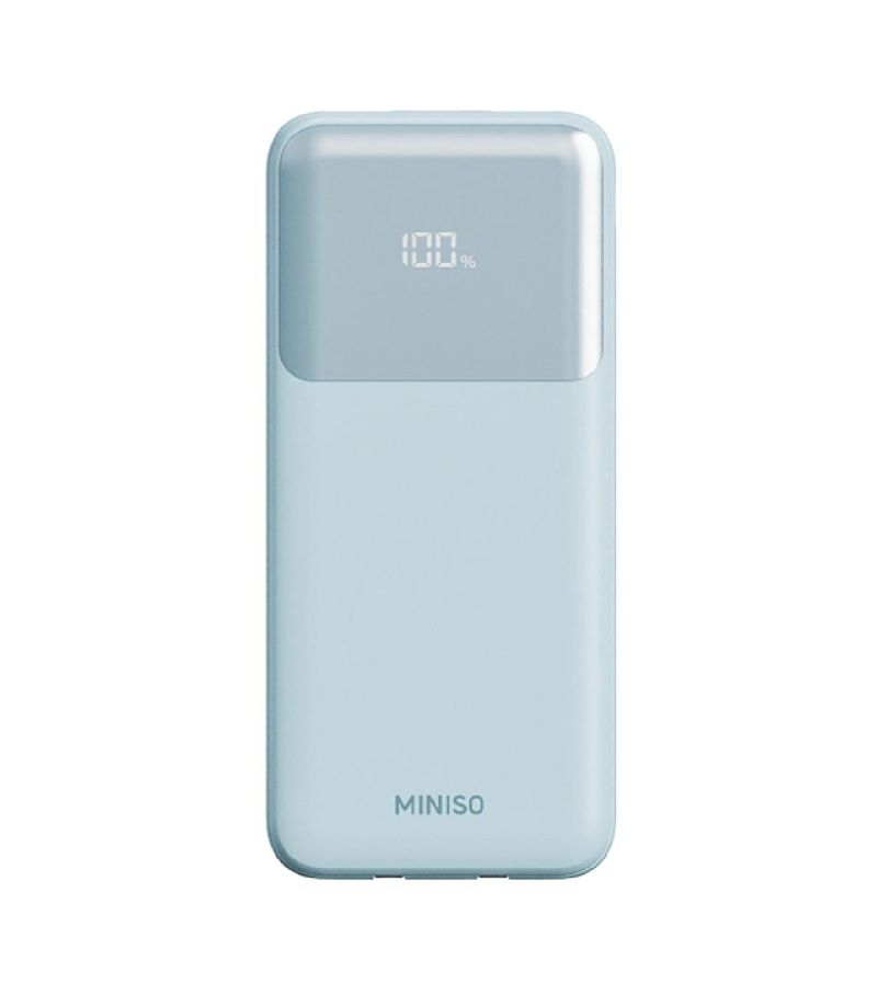 MINISO 9000mAh Blue Built In Dual Cable Power Bank