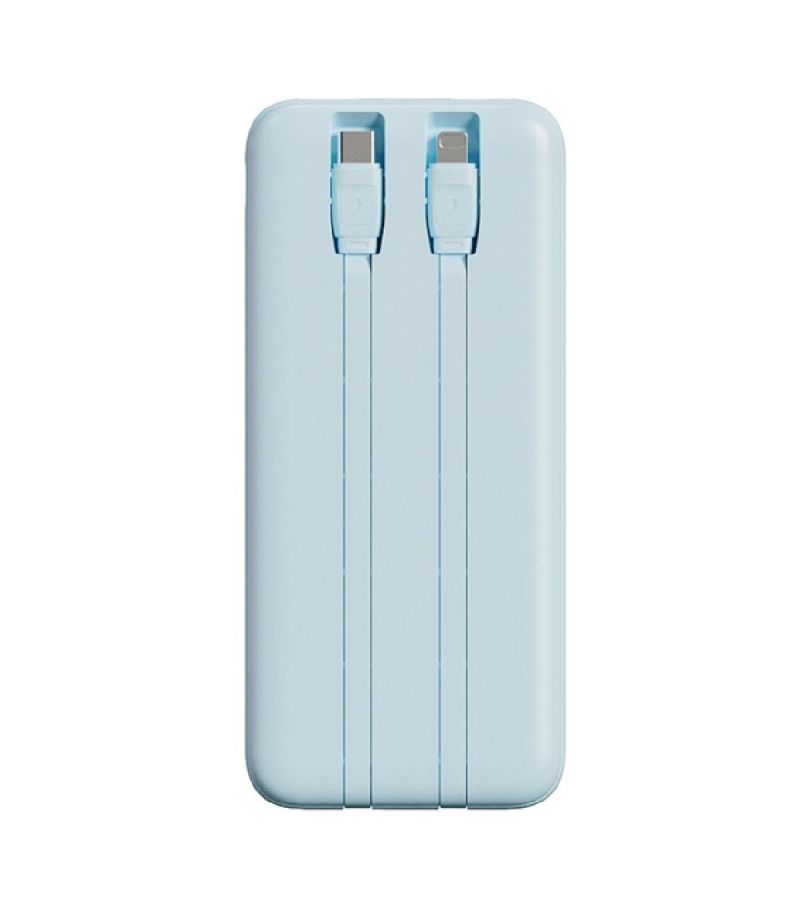 MINISO 9000mAh Blue Built In Dual Cable Power Bank