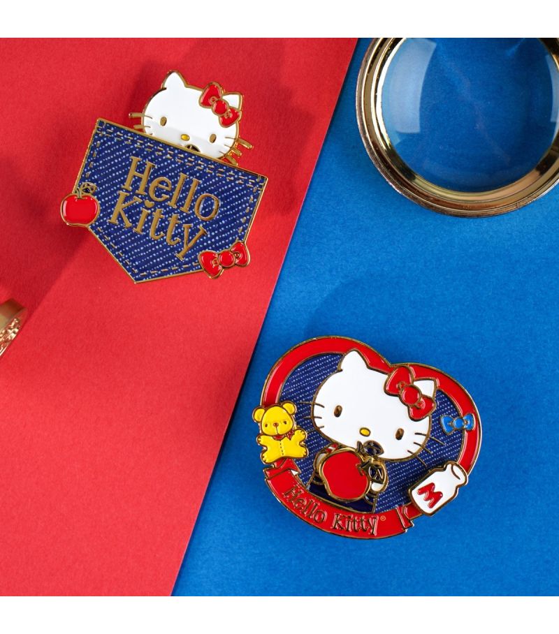 Sanrio Hello Kitty & Friends Classic Collection Denim Metal Badge Fridge Magnet (Assorted Characters)