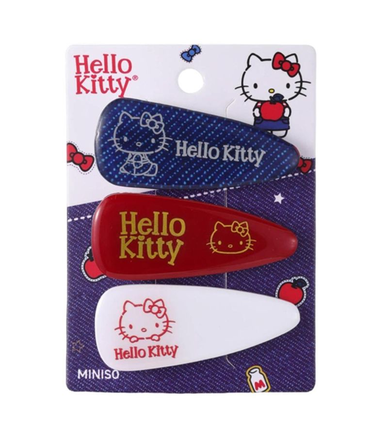 Sanrio Hello Kitty & Friends Classic Collection Denim Set Of 3 Hair Clips
