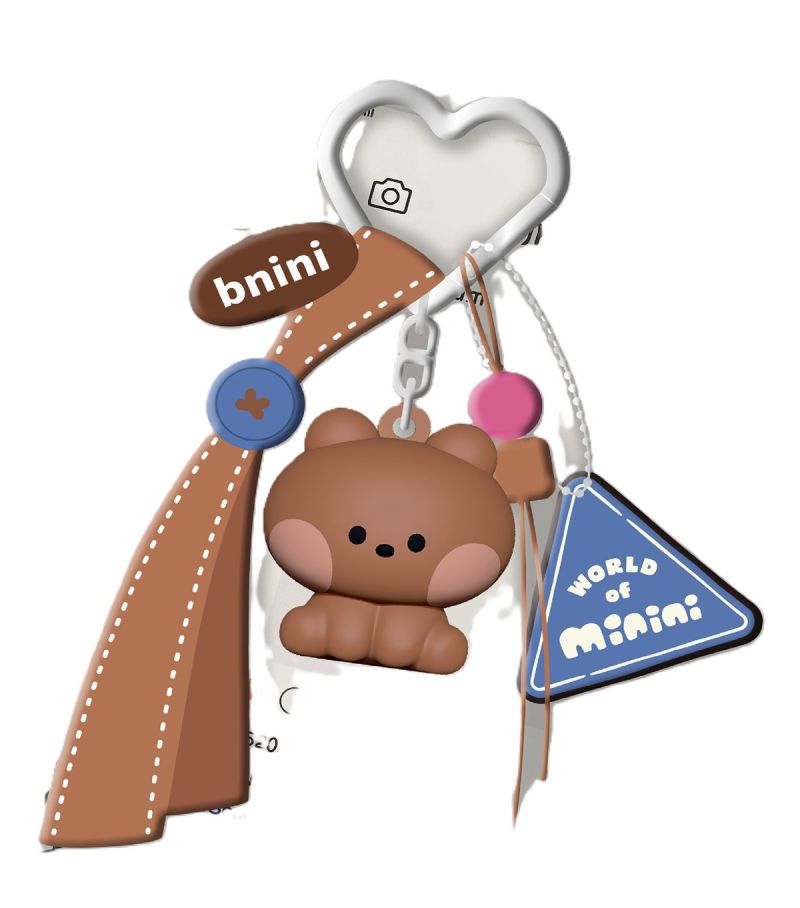 Minini Collection Dopamine Sitting-Posture 3D Keychain Bnini Character