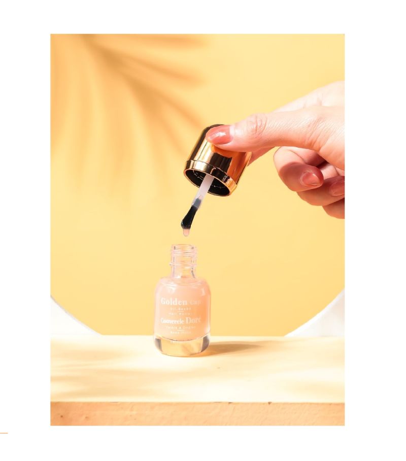 MINISO Golden Cap Oil-Based Nail Polish 11ml Calcium Base Coat Shade 03