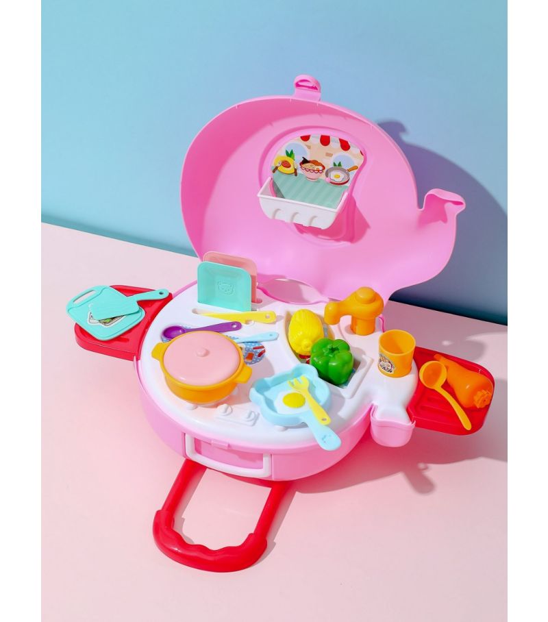 Pretend Play Toys - Pink Kitchen Set