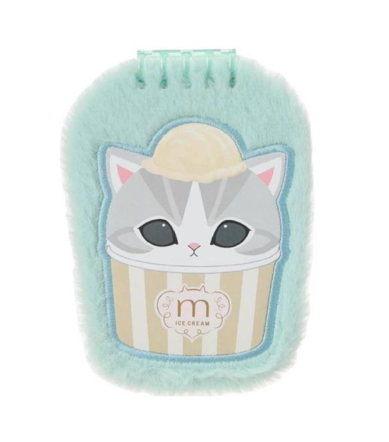 Mofusand Ice Cream Collection Green Plush Notebook