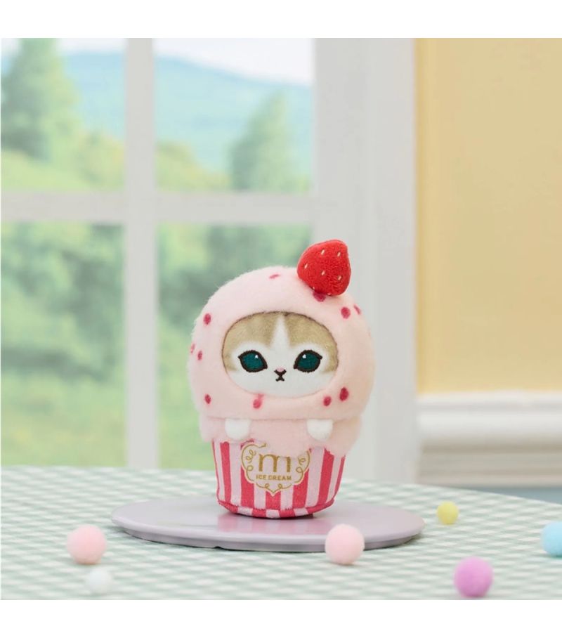 Mofusand Ice Cream Collection Pink Plush Desktop Ornament