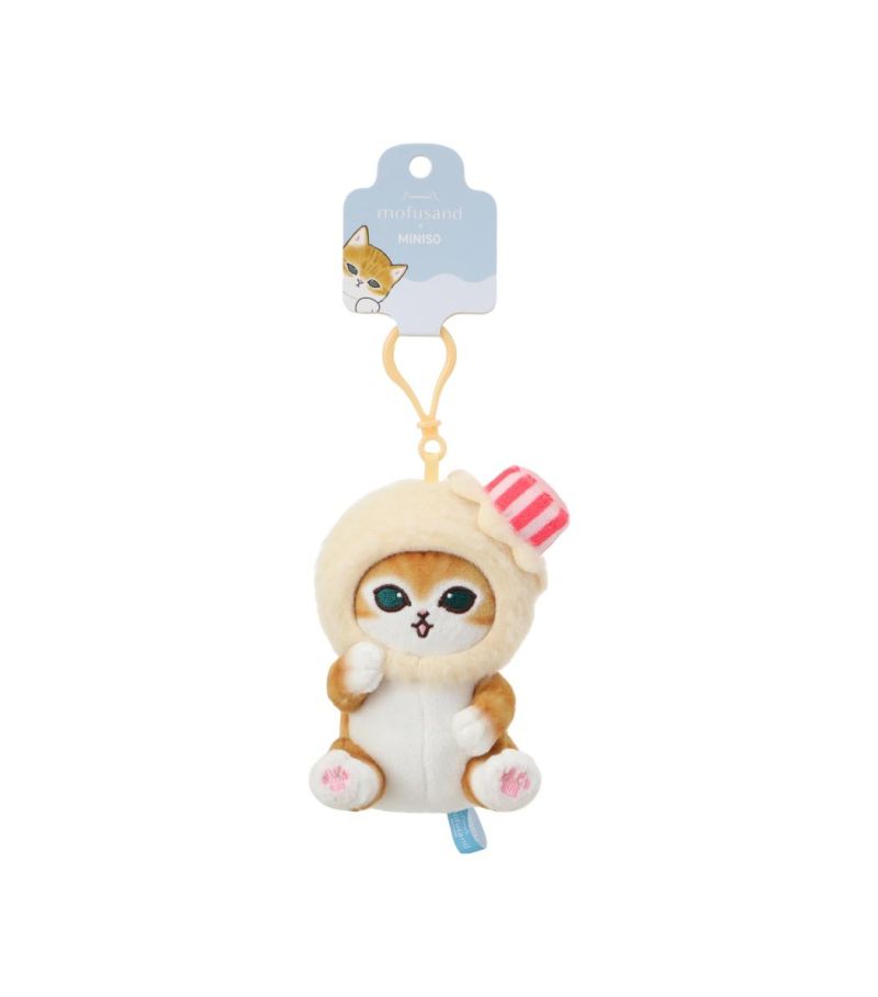 Mofusand Ice Cream Collection Yellow Hat Plush Pendant