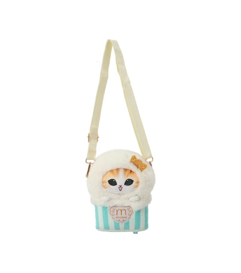 Mofusand Ice Cream Collection Gren Plush Crossbody Bag
