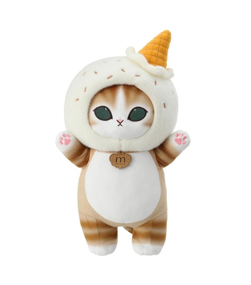 Mofusand Ice Cream Collection Yellow Hat Big Plush Soft Toy