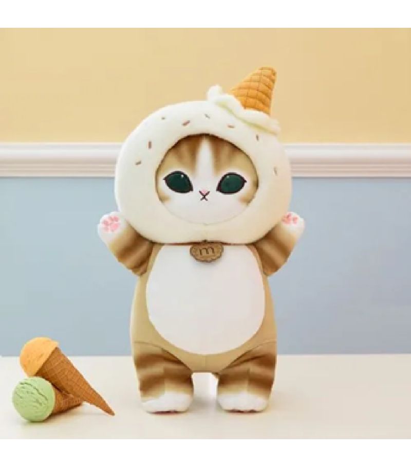 Mofusand Ice Cream Collection Yellow Hat Big Plush Soft Toy