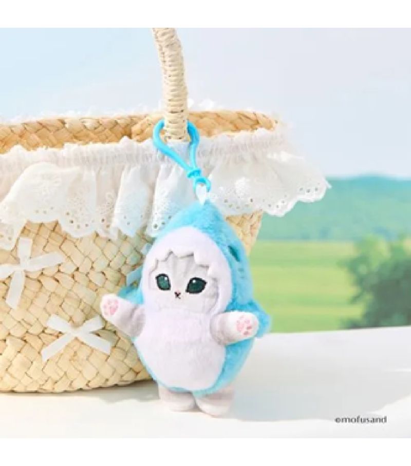 Mofusand Ice Cream Collection Blue Hat Plush Pendant