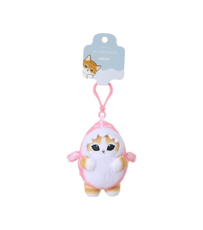 Mofusand Ice Cream Collection Pink Spot Shark Plush Pendant