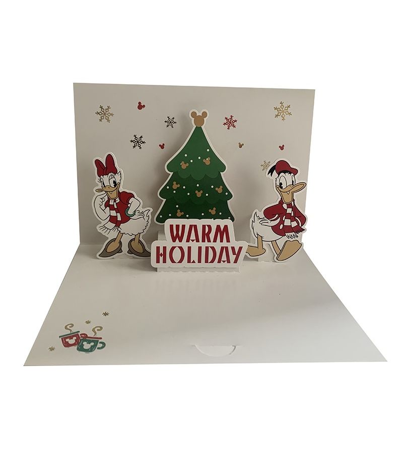 Disney Donald & Daisy 3D Christmas Card & Envelope