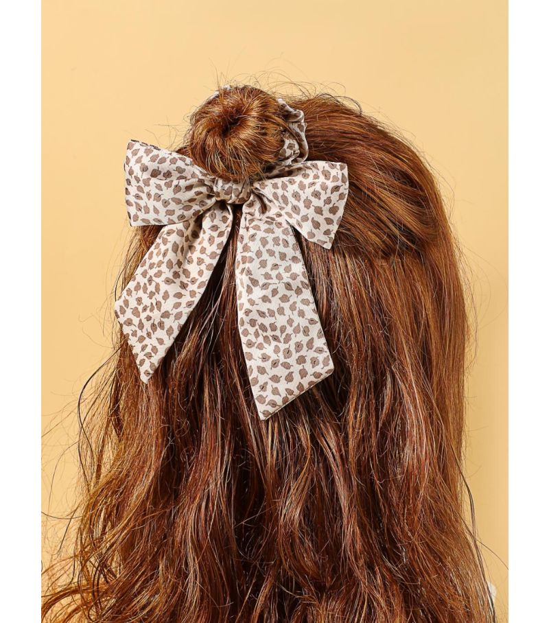 MINISO Printed Light Pink Bow Hairband