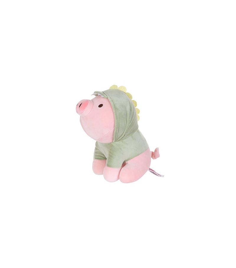 MINISO Sitting Piglet Plush Soft Toy With Dinosaur Hoodie