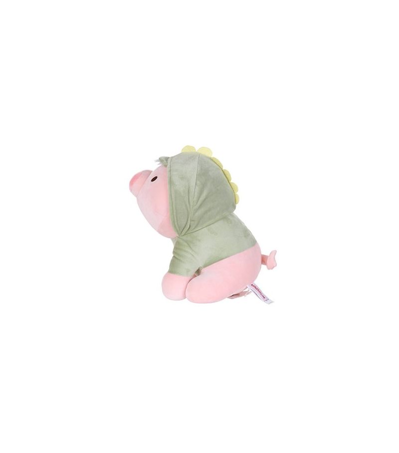 MINISO Sitting Piglet Plush Soft Toy With Dinosaur Hoodie