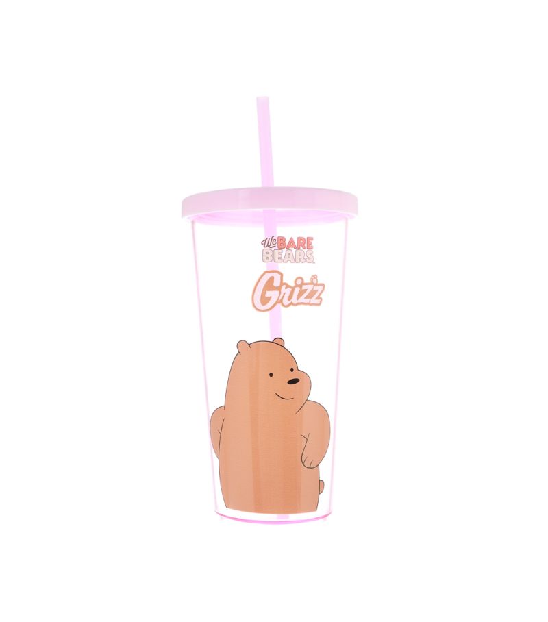 We Bare Bears Grizz 600ml Tumbler with Straw