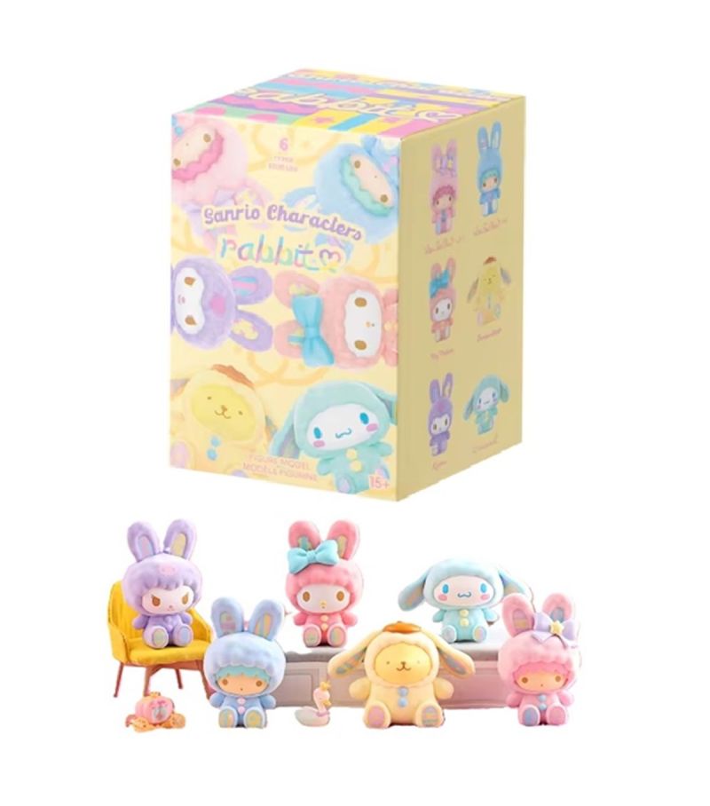 Sanrio Characters Rabbit Series Flock Blind Box Figure
