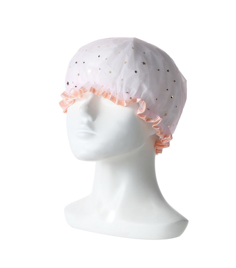Sparkling Star Series Double-Layer Shower Cap