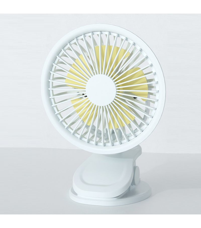 MINISO 1200mAh White Mini Clip On Desk Fan