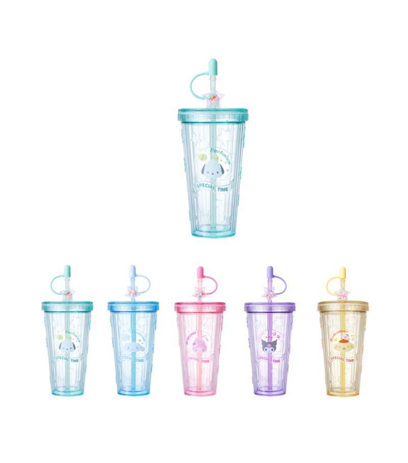 Sanrio Characters Summer Star Tumbler & Straw 420ml (Assorted Characters)