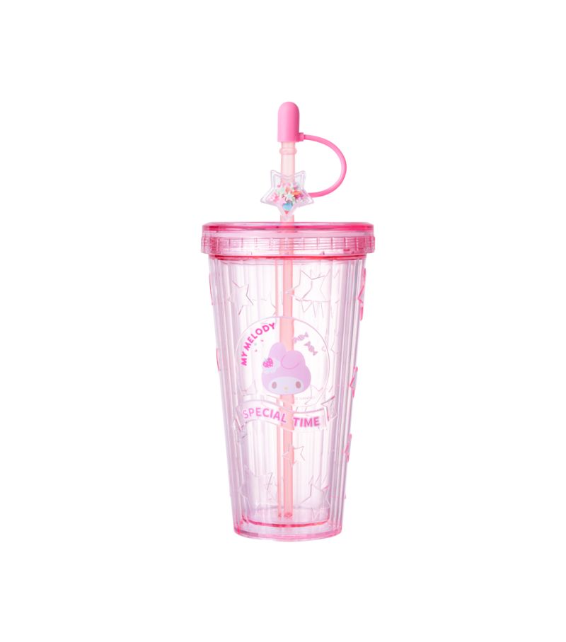 Sanrio Characters Summer Star Tumbler & Straw 420ml (Assorted Characters)