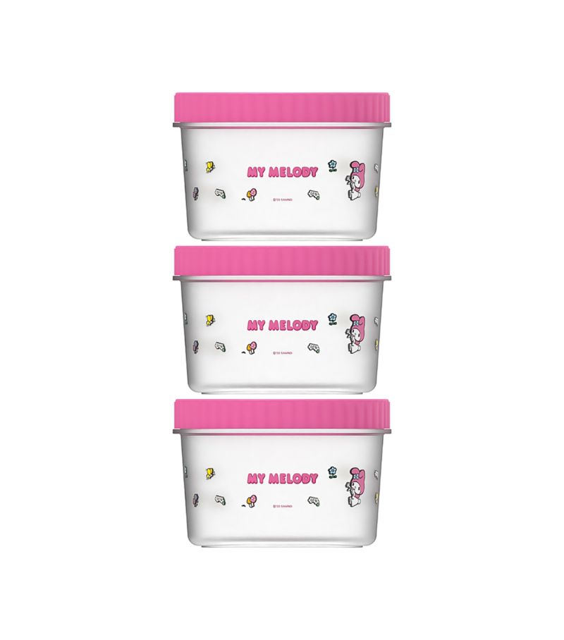 Sanrio Hello Kitty & Friends My Melody Food Storage Container 3 Piece Set
