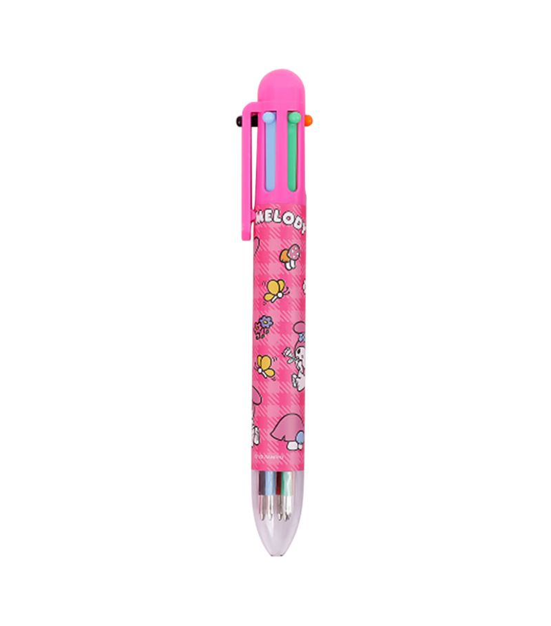Sanrio My Melody 6 Colour Pink Ballpoint Pen 0.8mm
