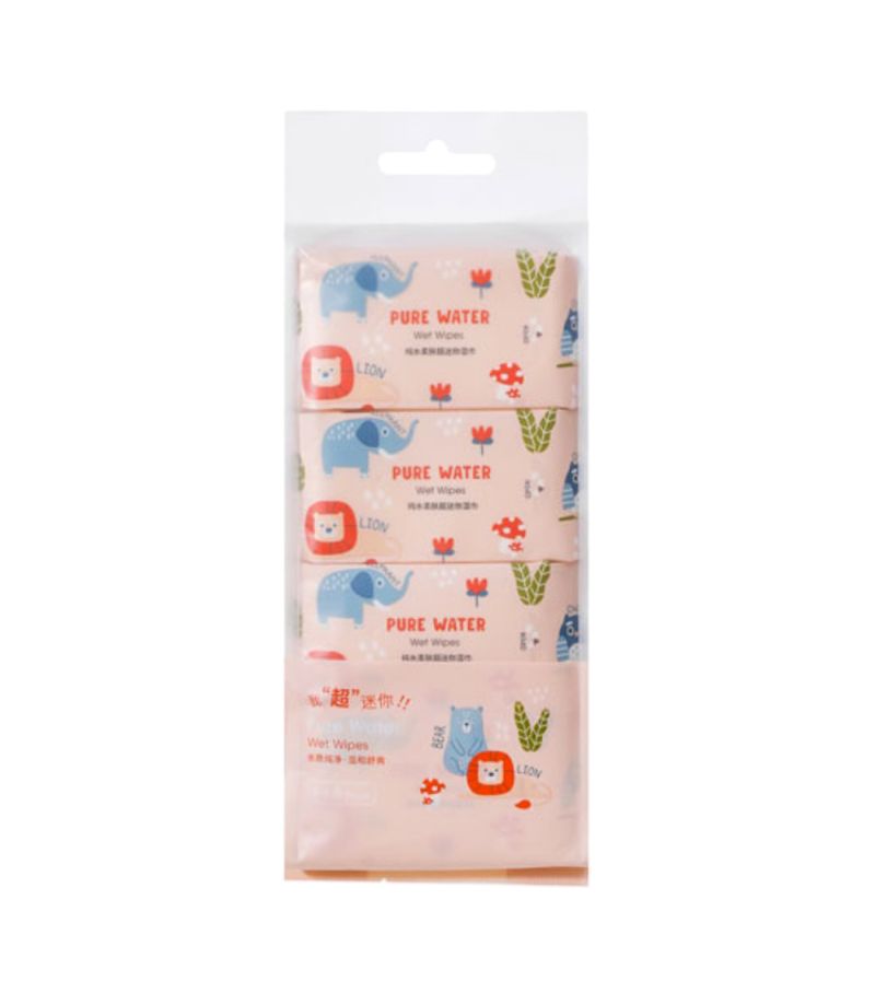 Forest Animals Soft Mini Wet Wipes 8 Wipes, 8 Packs