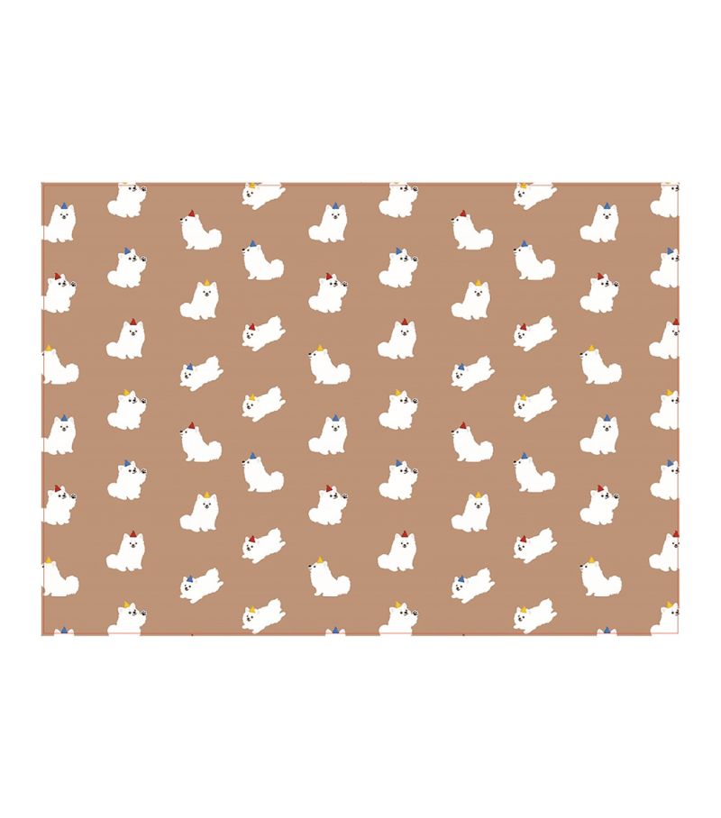 Stick Figure Puppy Series 75*53cm Wrapping Paper (Brown)