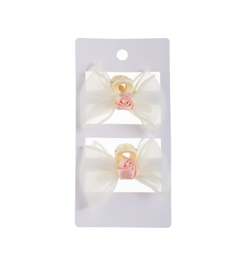 MINISO Rose Bow Hair Claw Clips (2 pcs)