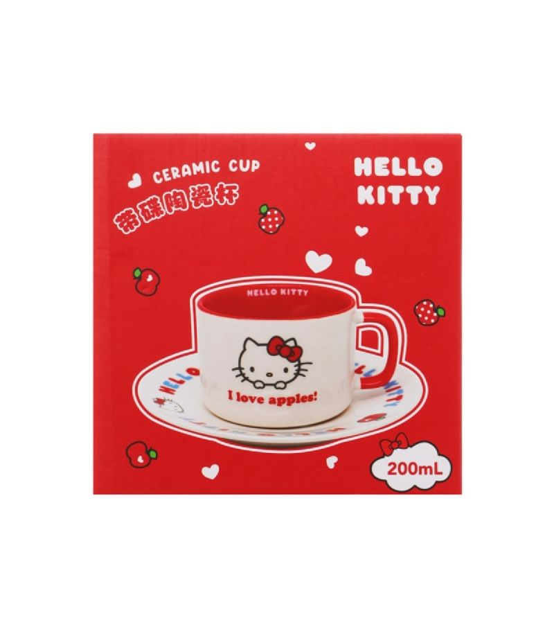 Sanrio Hello Kitty Apple Collection Ceramic Cup & Saucer Set 200ml