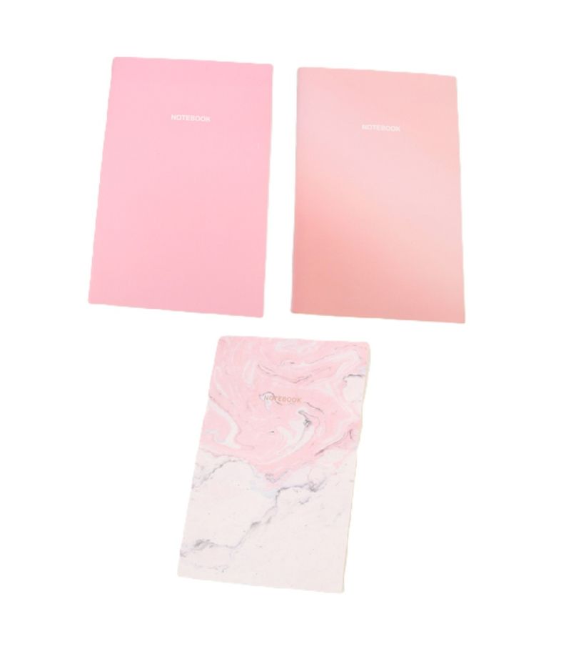 MINISO Rose Gold Series A5 32 Page Stitch Bound Notebook Set Of 3