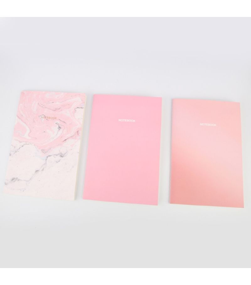MINISO Rose Gold Series A5 32 Page Stitch Bound Notebook Set Of 3