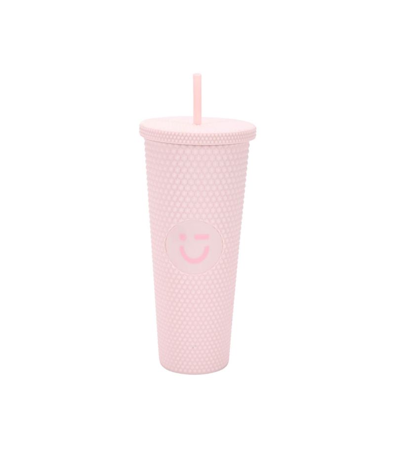 Rose Gold Series Studded Tumbler with Straw (700mL)