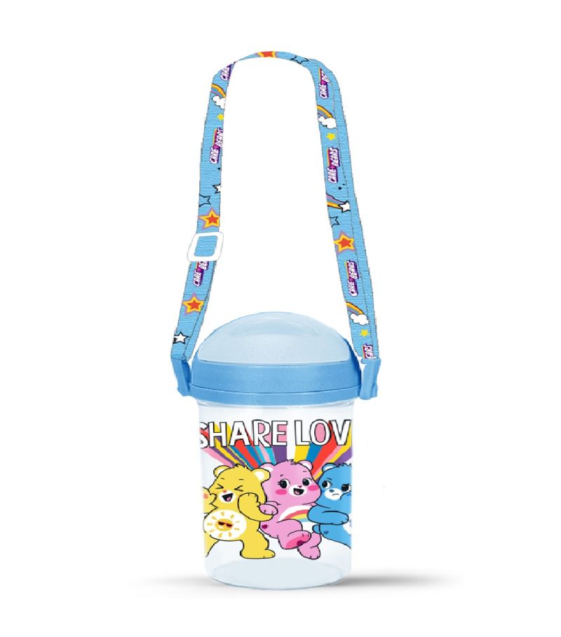 Care Bears Collection Plastic Bottle With Shoulder Strap 400ml 