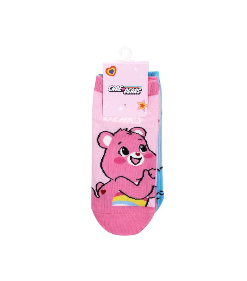 Care Bears Collection 2 Pairs Ankle Socks UK Size 5-7.5